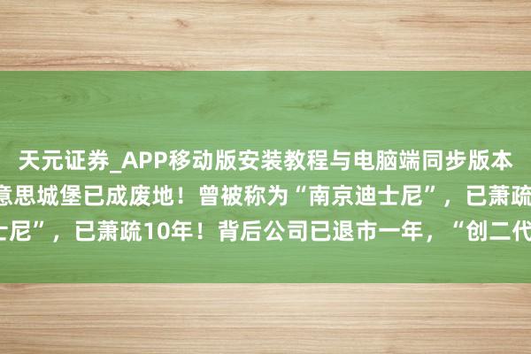 天元证券_APP移动版安装教程与电脑端同步版本介绍 投资5亿元的甘好意思城堡已成废地！曾被称为“南京迪士尼”，已萧疏10年！背后公司已退市一年，“创二代”酝酿追想？