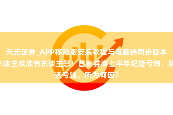 天元证券_APP移动版安装教程与电脑端同步版本介绍 有东谈主欢欣有东谈主愁！首家券商上半年纪迹亏蚀，所为何因？